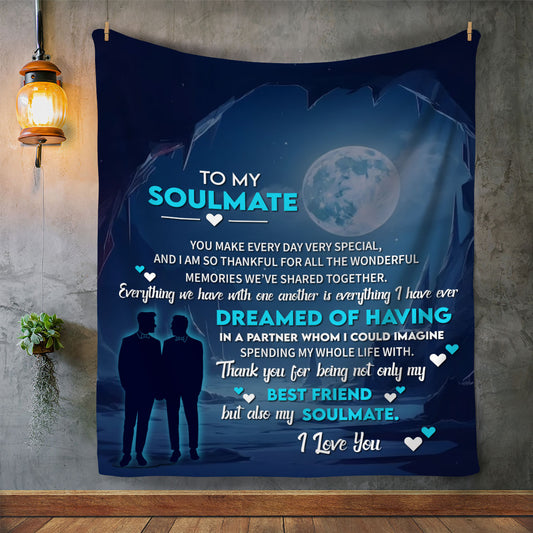 To My Soulmate Fleece Blanket