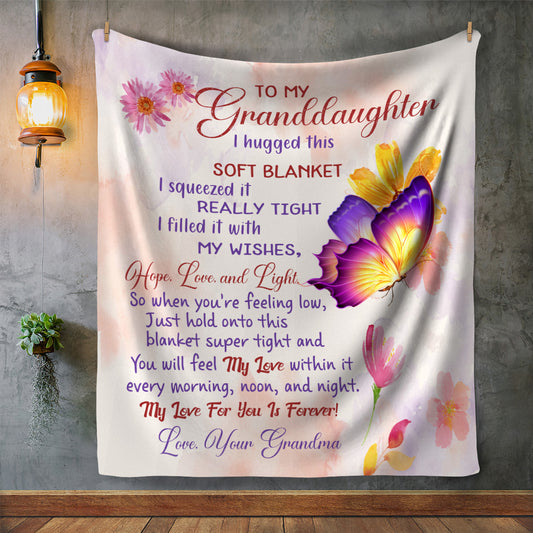 To My Granddaughter Fleece Blanket