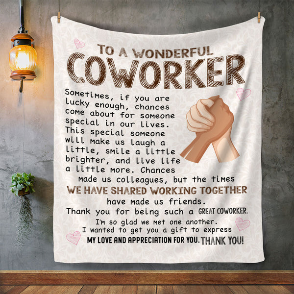 To A Wonderful Coworker Fleece Blanket