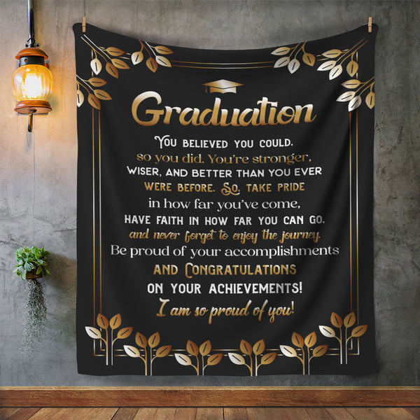 Graduation Fleece Blanket