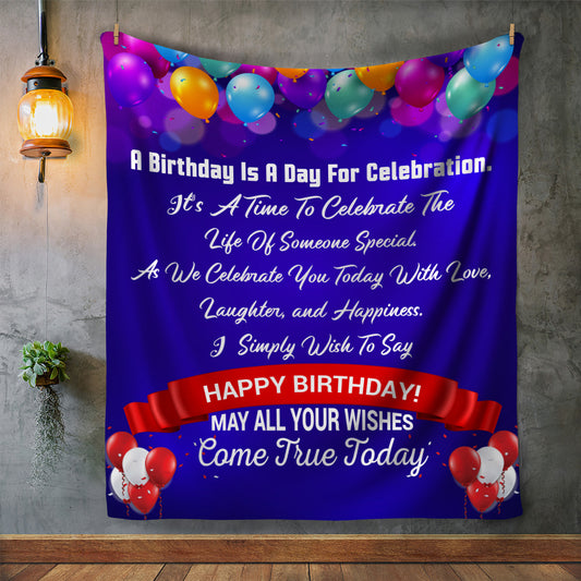 Happy Birthday Fleece Blanket