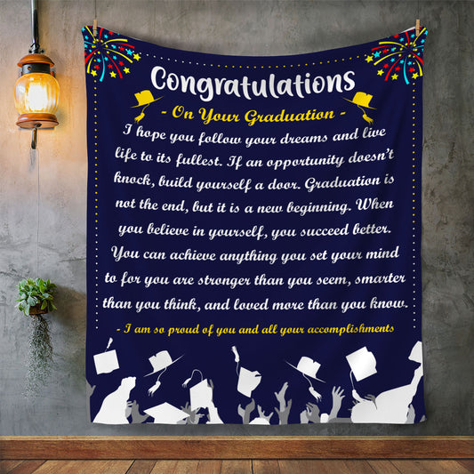 Congratulations On Your Graduation Fleece Blanket