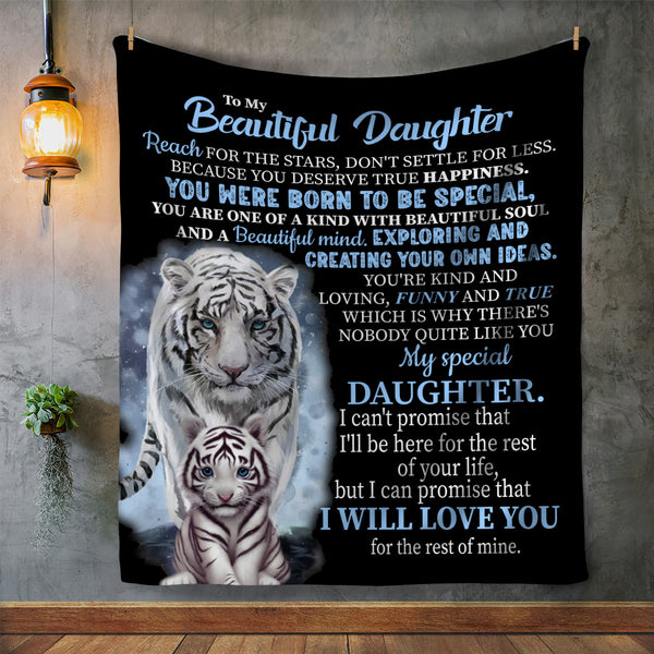 To My Beautiful Daughter Blanket