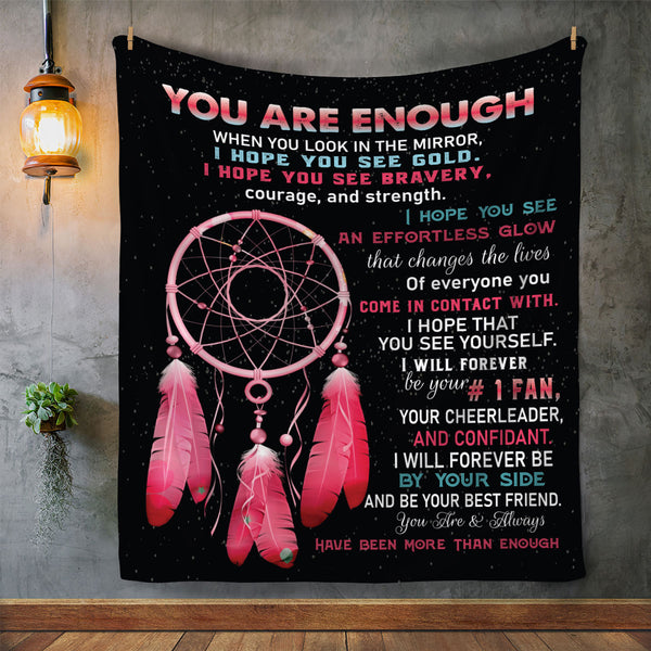 You Are Enough Fleece Blanket