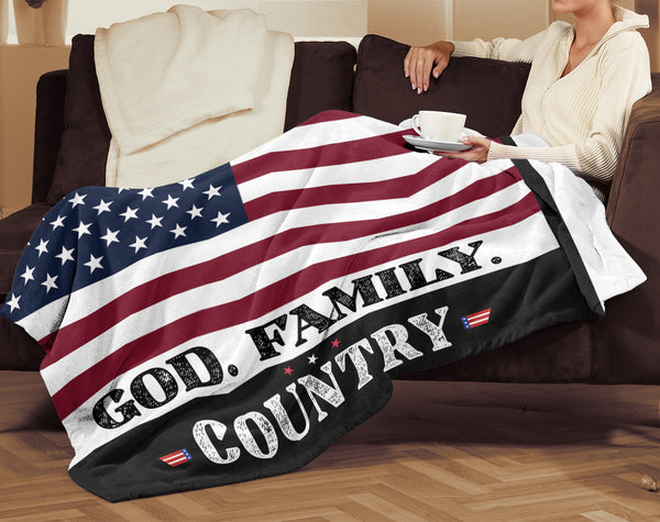 God, Family, & Country Blanket