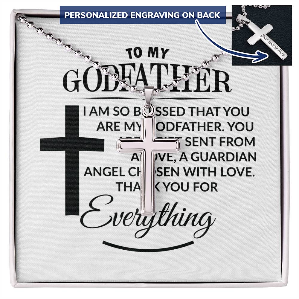 To My Godfather | Personalized Cross Necklace