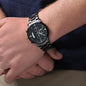 To My Dad | I Love You Always & Forever | Engraved Design Black Chronograph Watch