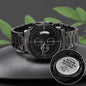 Happy Veterans Day | You Inspire The World | Engraved Design Black Chronograph Watch