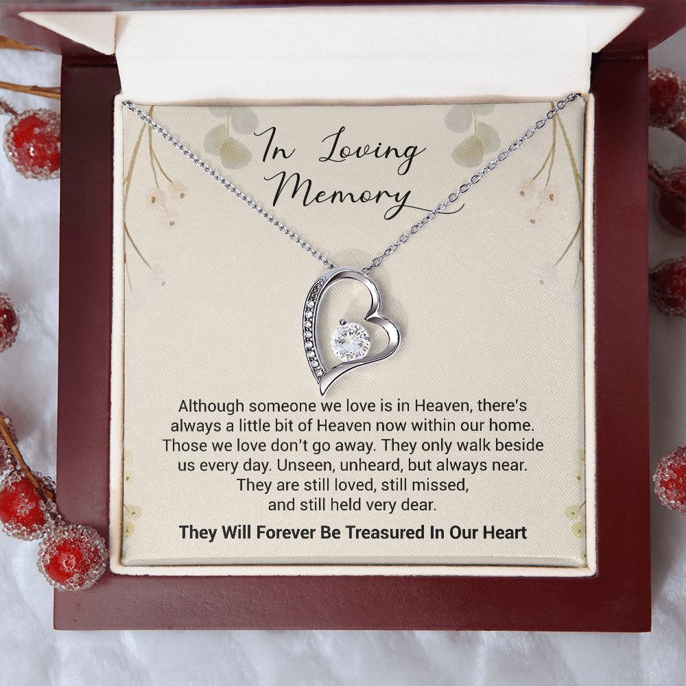 In Loving Memory | They Will Forever Be Treasured In Our Heart | The Forever Love Necklace