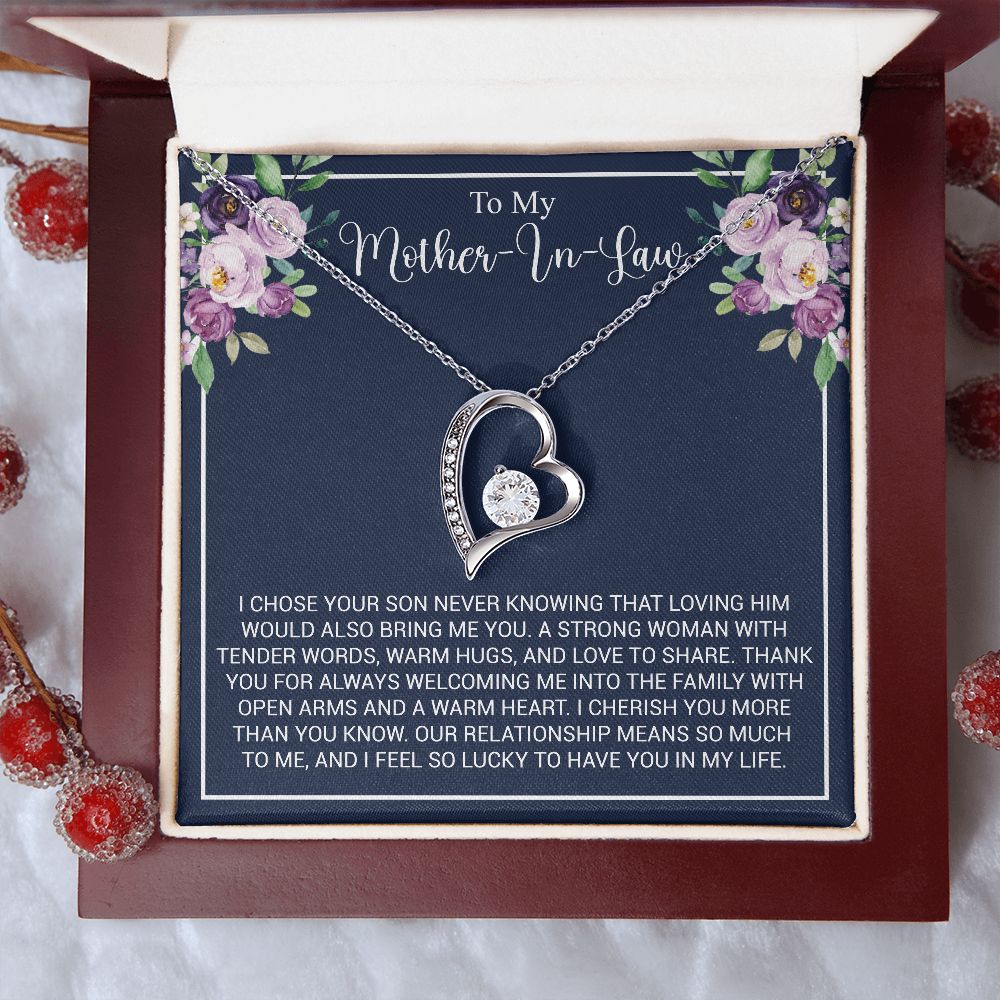 To My Mother-In-Law | I Cherish You | The Dazzling Forever Love Necklace