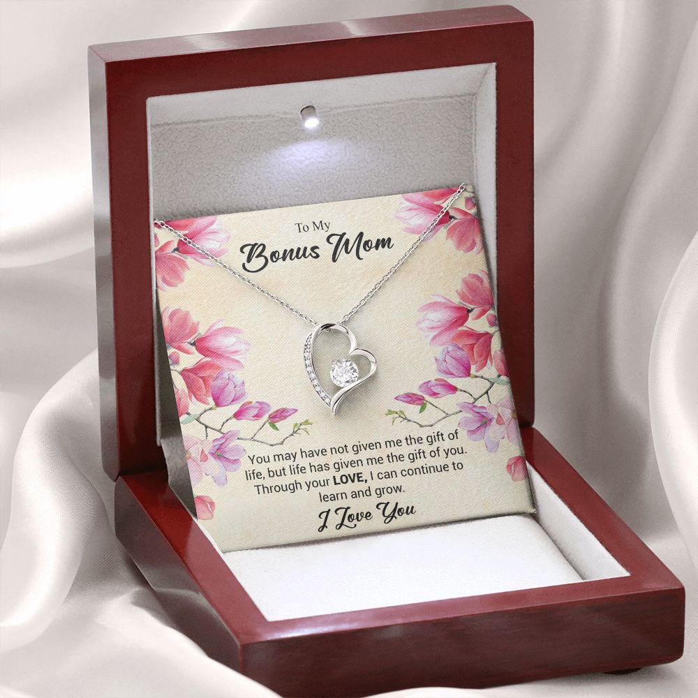 To My Bonus Mom | I Love You | Forever Love Necklace