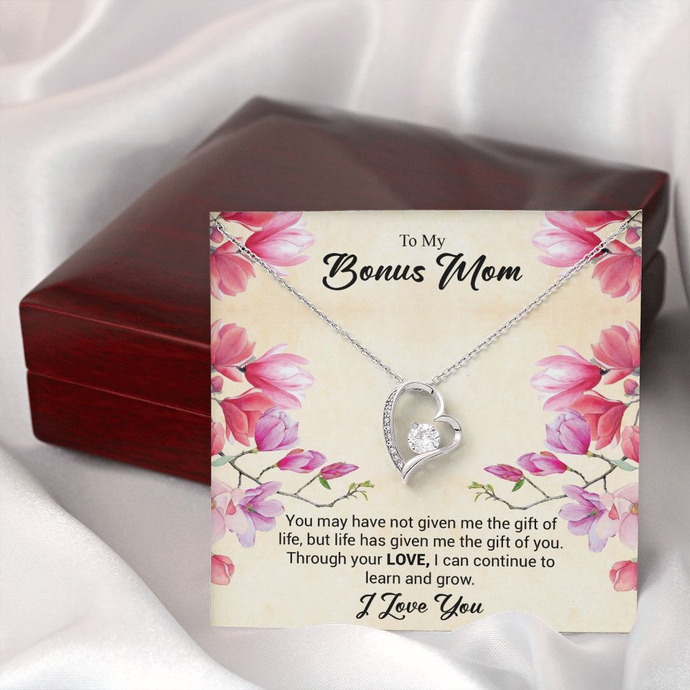 To My Bonus Mom | I Love You | Forever Love Necklace