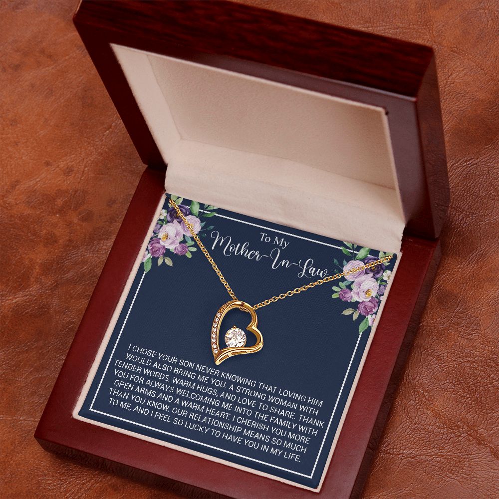 To My Mother-In-Law | I Cherish You | The Dazzling Forever Love Necklace