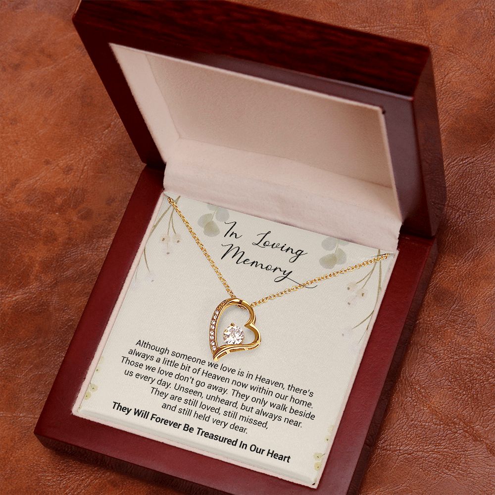 In Loving Memory | They Will Forever Be Treasured In Our Heart | The Forever Love Necklace