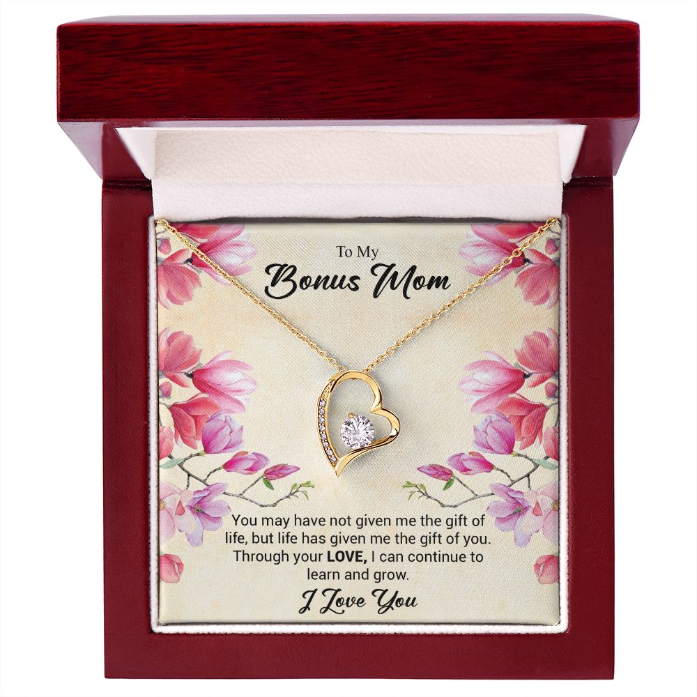 To My Bonus Mom | I Love You | Forever Love Necklace