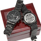 To My Dad | I Love You Always & Forever | Engraved Design Black Chronograph Watch