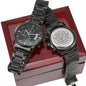Serenity Prayer | Engraved Design Black Chronograph Watch