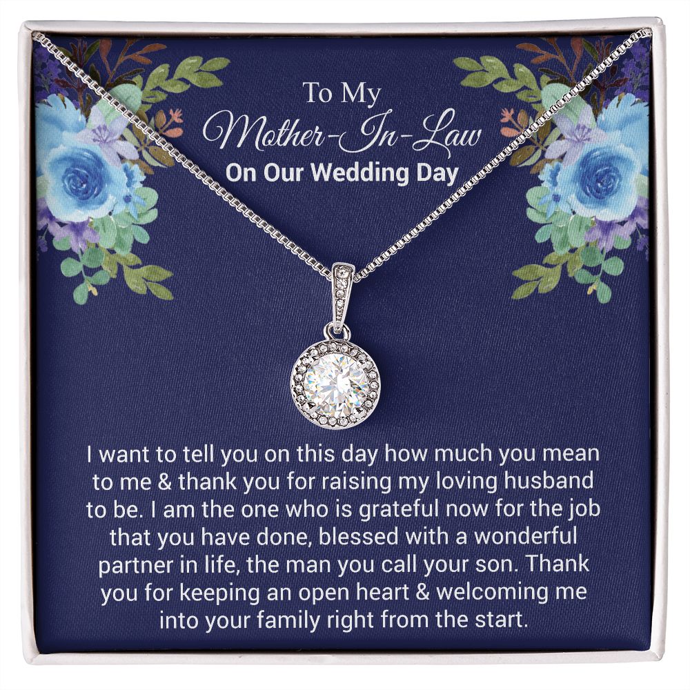 To My Mother-In-Law On Our Wedding Day | The dazzling Eternal Hope Necklace