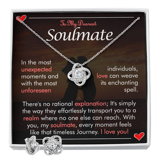 To My Dearest Soulmate | The Love Knot & Earring Set