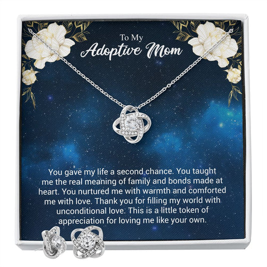 To My Adoptive Mom | The Love Knot Earring & Necklace Set