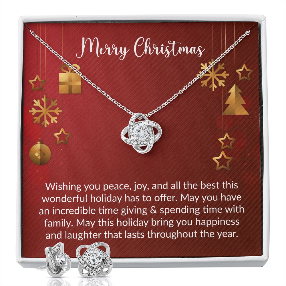 Merry Christmas | The Love Knot Earring & Necklace Set