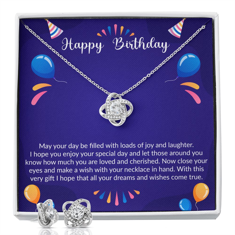 Happy Birthday | The Love Knot Earring & Necklace Set