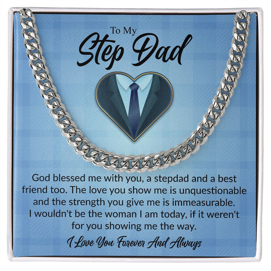 To My Step Dad | I Love You Forever & Always | Cuban Link Chain