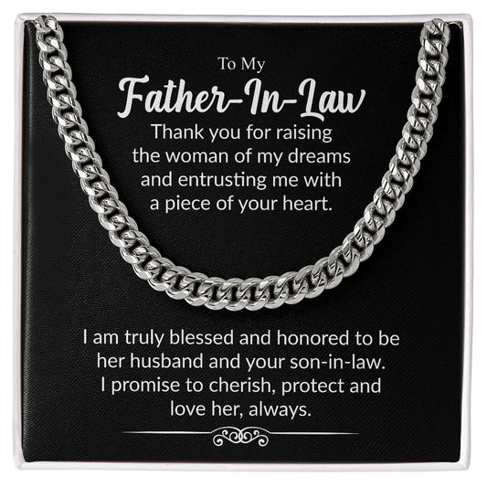 To My Father-In-Law | Cuban Link Chain