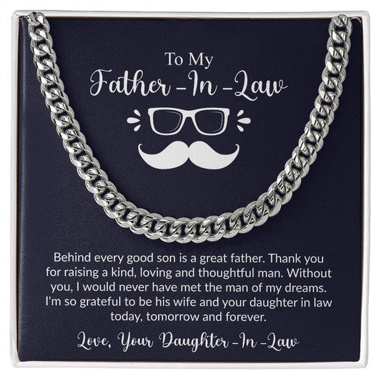 To My Father-In-Law | Cuban Link Chain