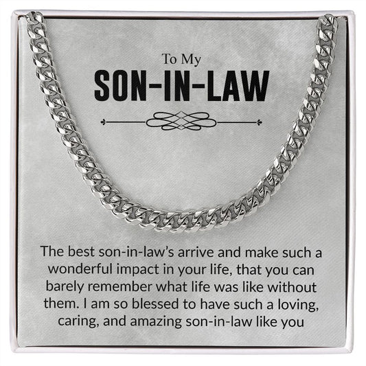 To My Son-In-Law | Cuban Link Chain