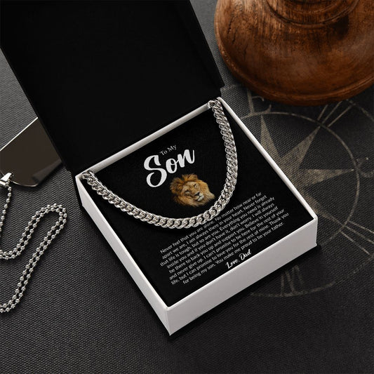 To My Son | Love Dad | Cuban Link Chain