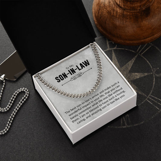 To My Son-In-Law | Cuban Link Chain