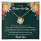 To My Mother-In-Law | Thank You | Love Knot Necklace