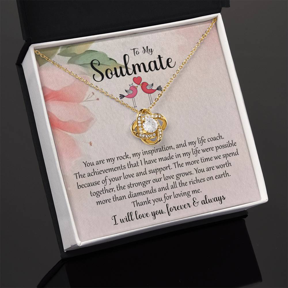 To My Soulmate | I Will Love You Forever & Always | Love Knot Necklace