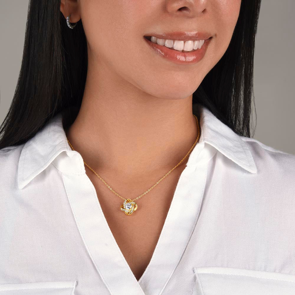 To My Boo Thang | I Love You | Love Knot Necklace