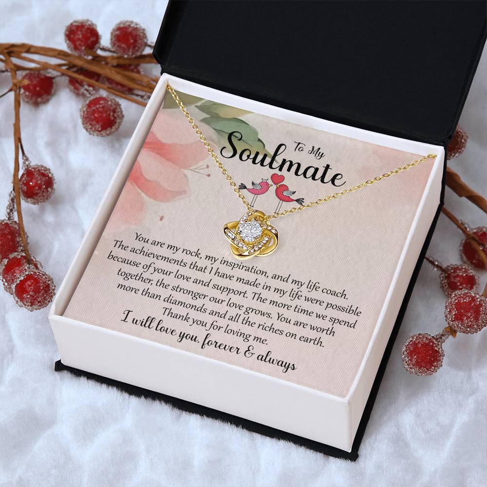 To My Soulmate | I Will Love You Forever & Always | Love Knot Necklace