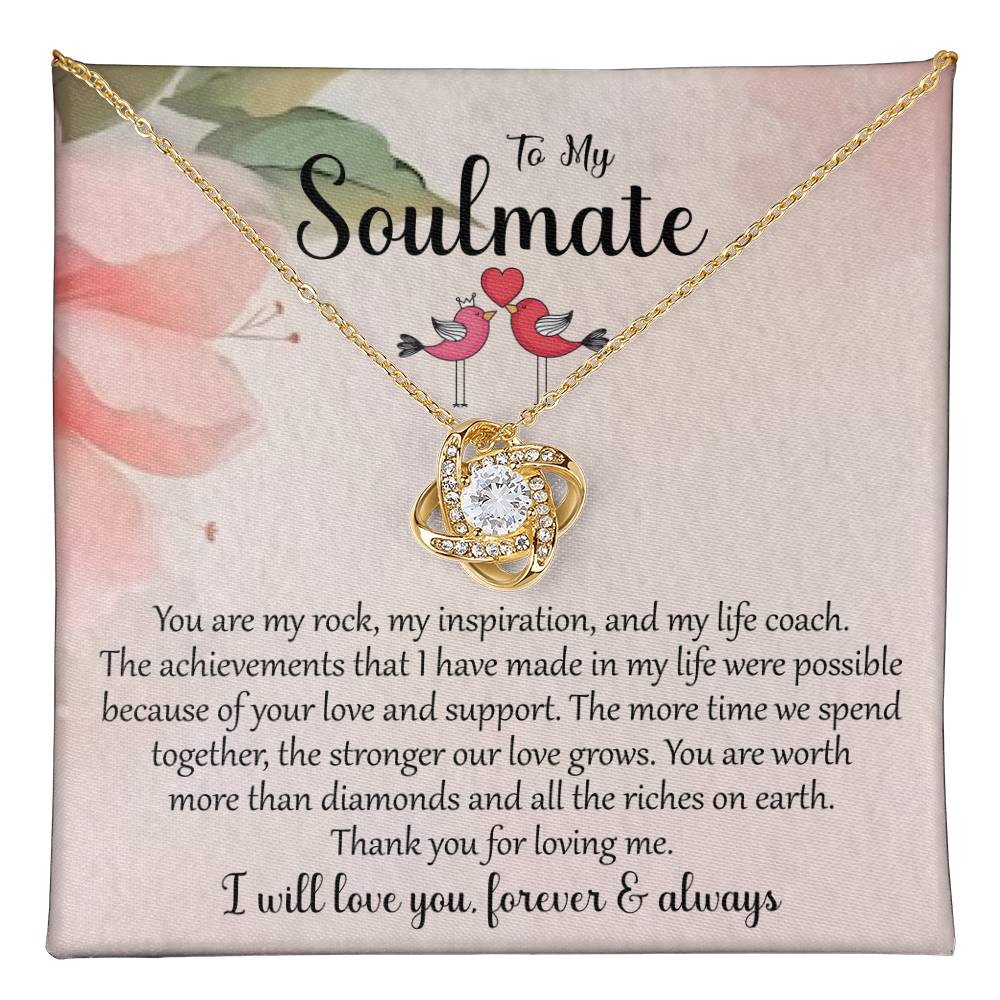 To My Soulmate | I Will Love You Forever & Always | Love Knot Necklace