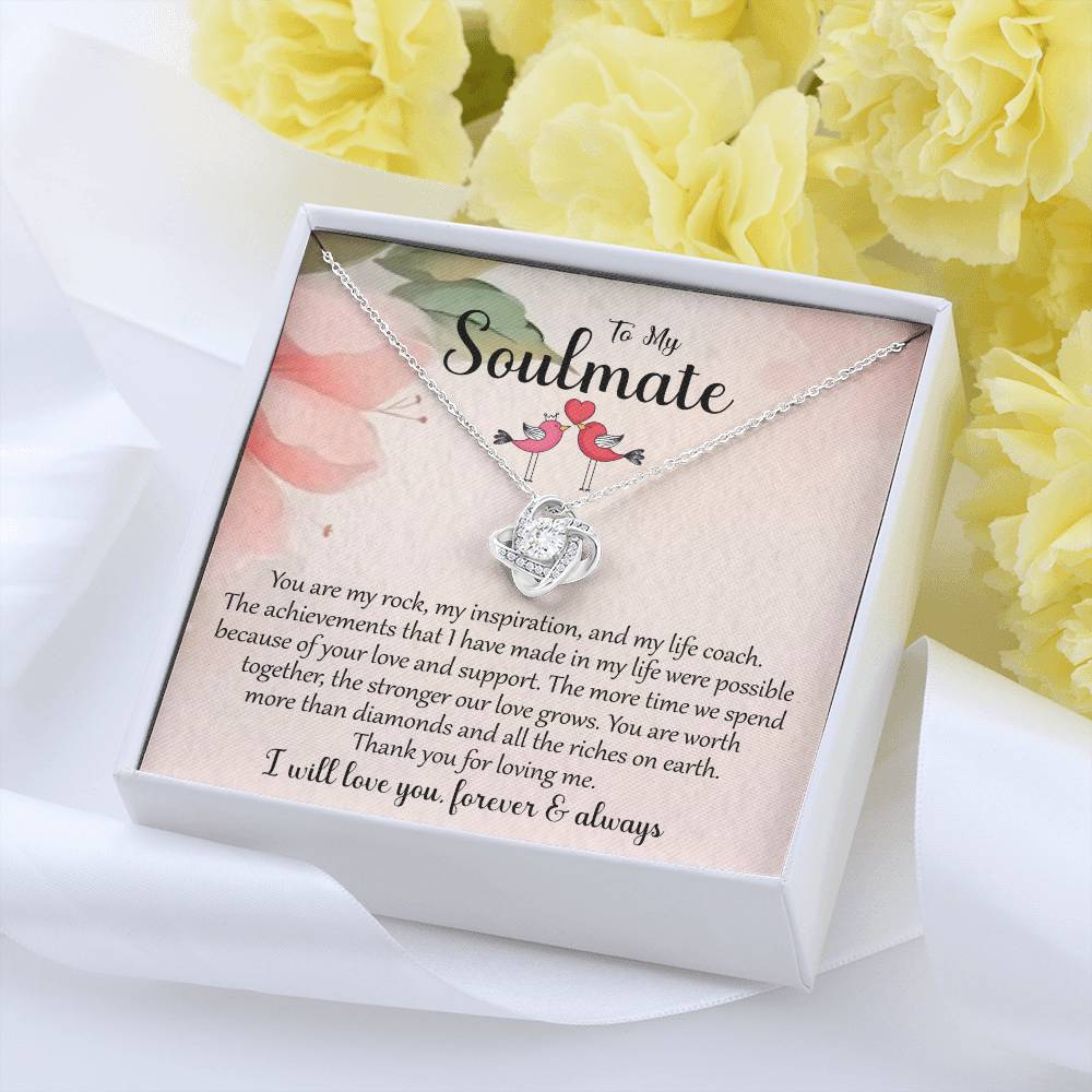 To My Soulmate | I Will Love You Forever & Always | Love Knot Necklace