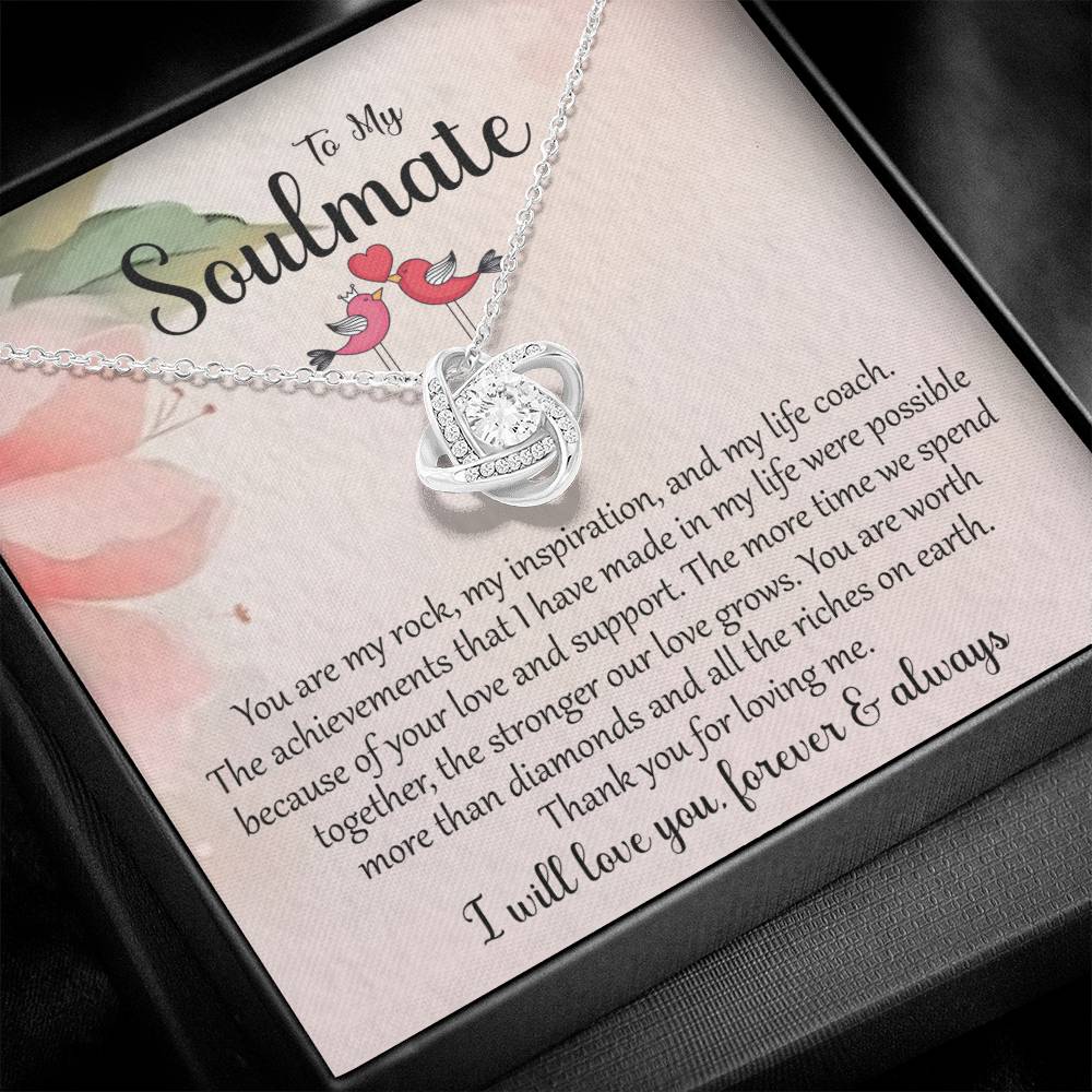 To My Soulmate | I Will Love You Forever & Always | Love Knot Necklace