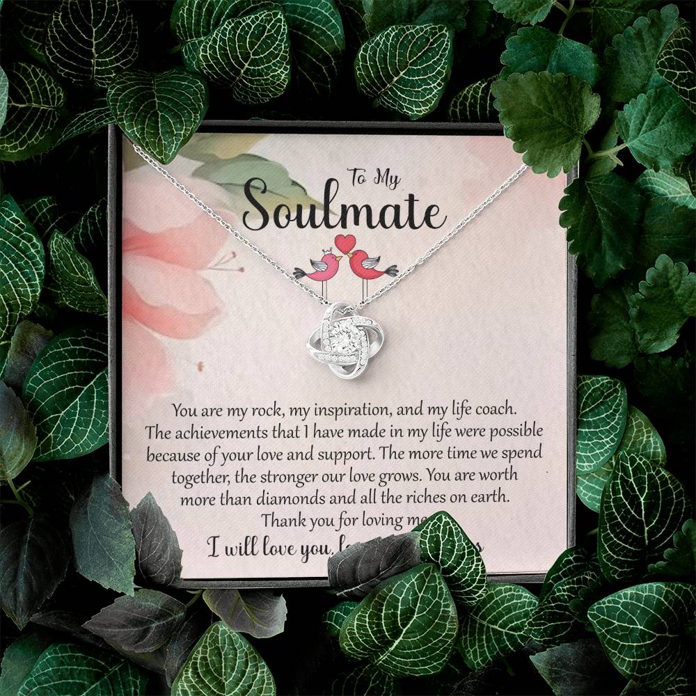 To My Soulmate | I Will Love You Forever & Always | Love Knot Necklace