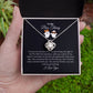 To My Boo Thang | I Love You | Love Knot Necklace