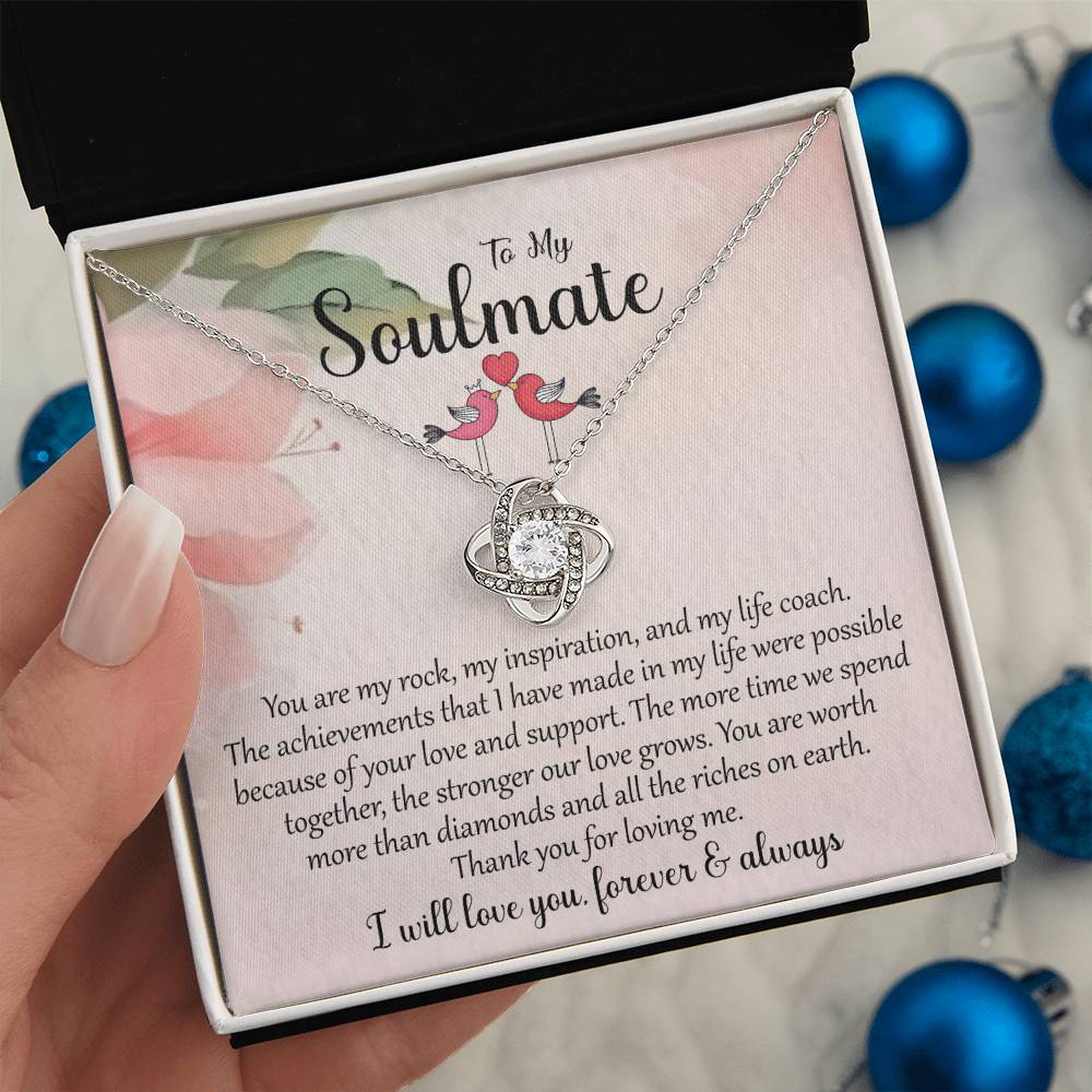 To My Soulmate | I Will Love You Forever & Always | Love Knot Necklace