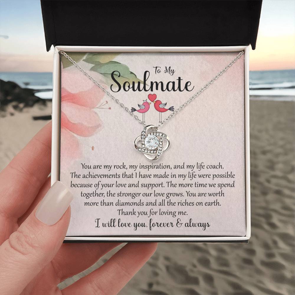 To My Soulmate | I Will Love You Forever & Always | Love Knot Necklace