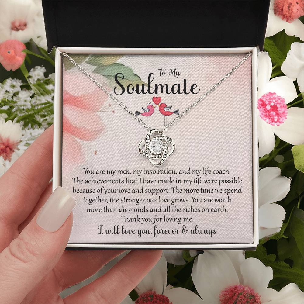 To My Soulmate | I Will Love You Forever & Always | Love Knot Necklace