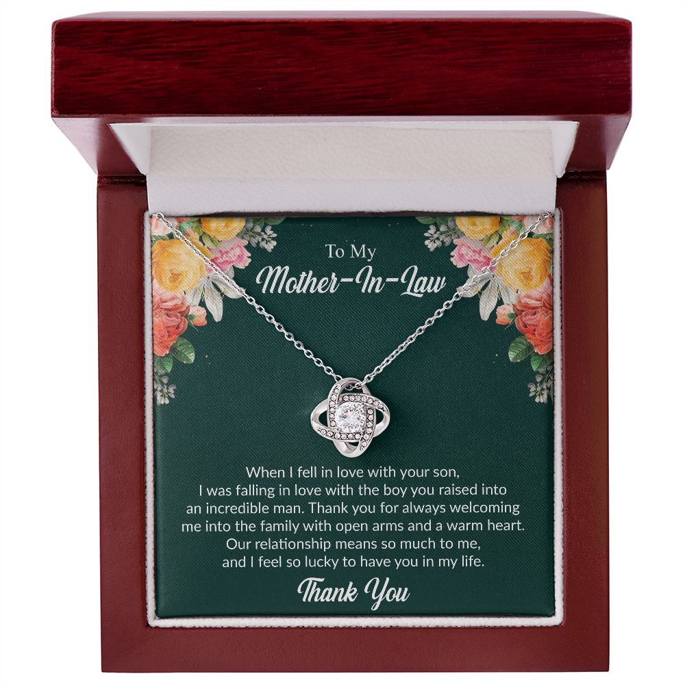 To My Mother-In-Law | Thank You | Love Knot Necklace