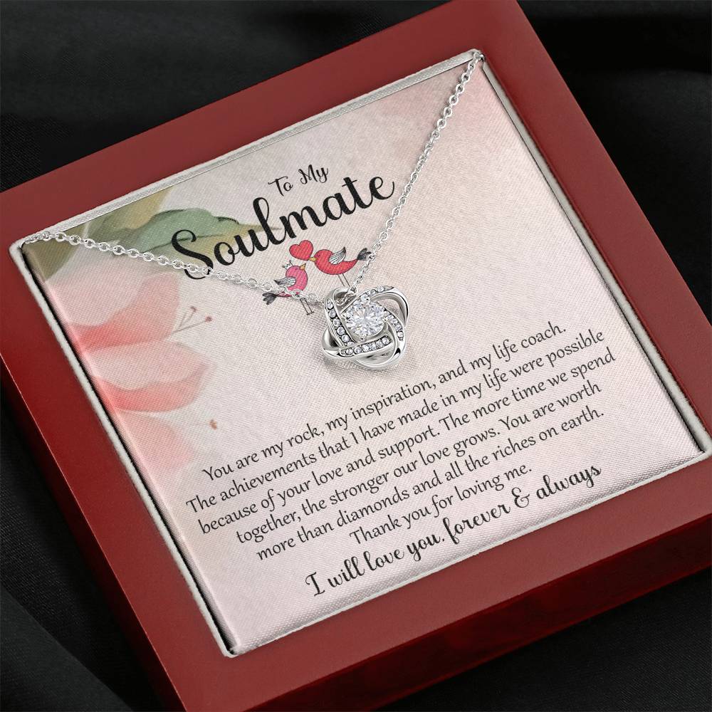 To My Soulmate | I Will Love You Forever & Always | Love Knot Necklace