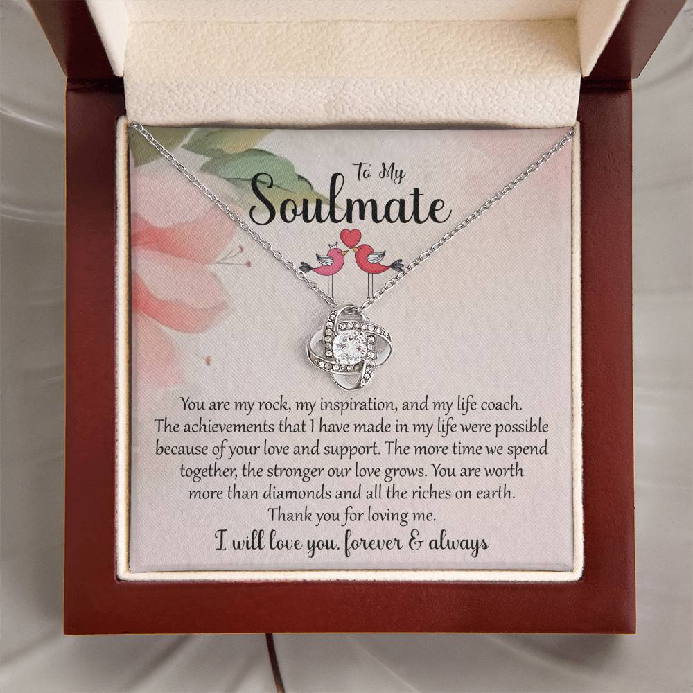 To My Soulmate | I Will Love You Forever & Always | Love Knot Necklace