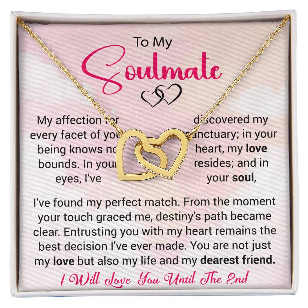 To My Soulmate | The Interlocking Hearts Necklace