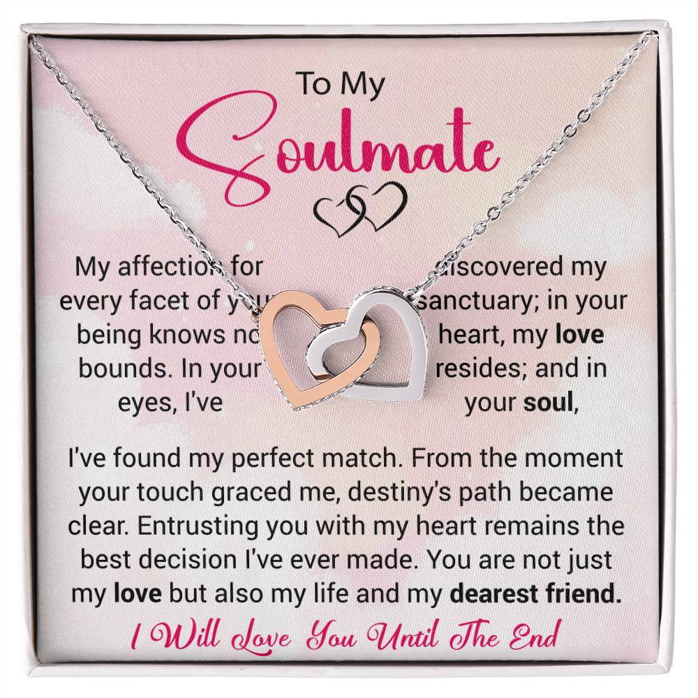 To My Soulmate | The Interlocking Hearts Necklace