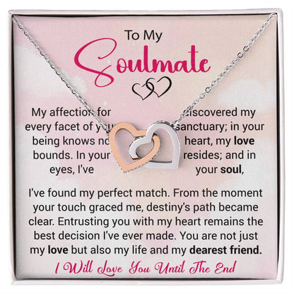 To My Soulmate | The Interlocking Hearts Necklace